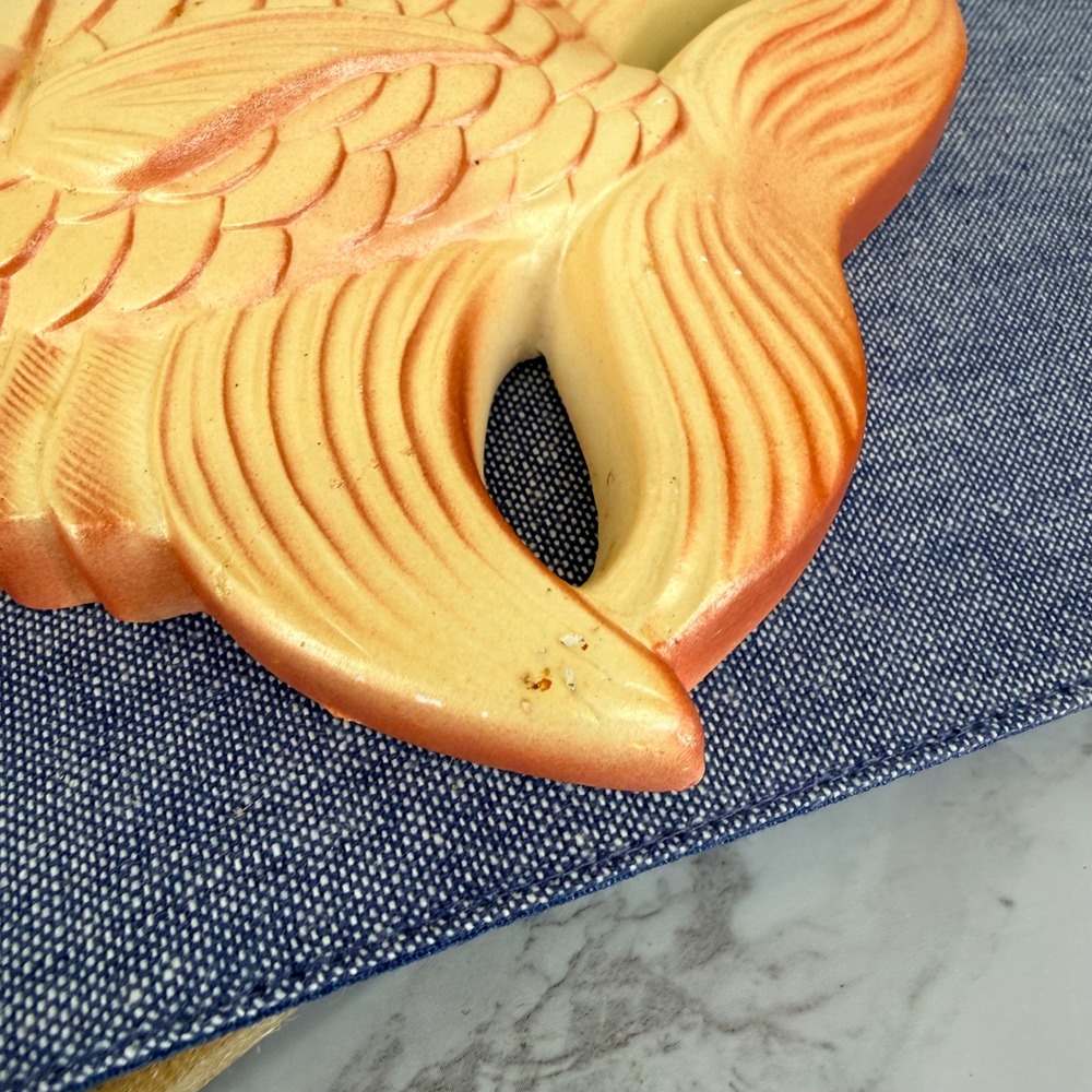 Miller Studio Kissing Fish Vtg Chalkware Set 2 MCM Kitsch **FLAWED READ - Picture 12 of 12